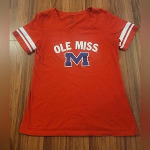 National Collegian Ole Miss V-Neck TShirt - Size Medium